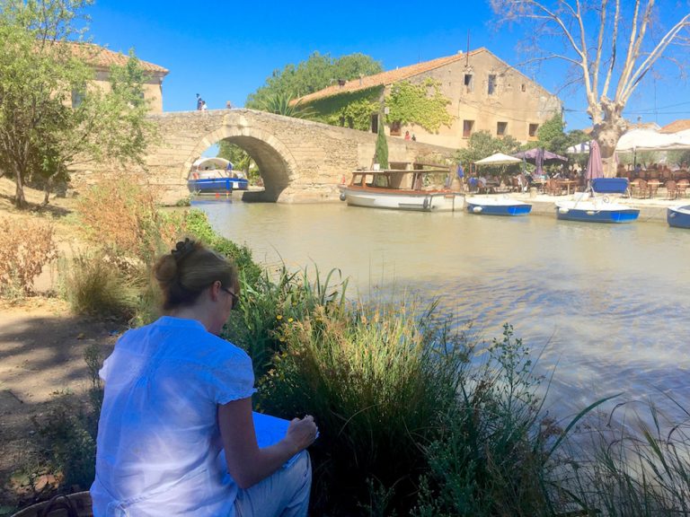 Sketching by the Canal du Midi